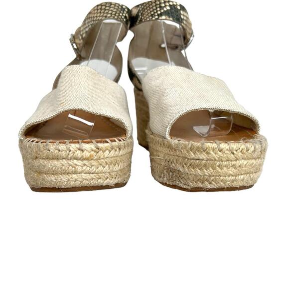 DOLCE VITA Lesly Espadrille Platform Sandal in Tan & Snake Print Women's Sz. 8.5 - Picture 8 of 14